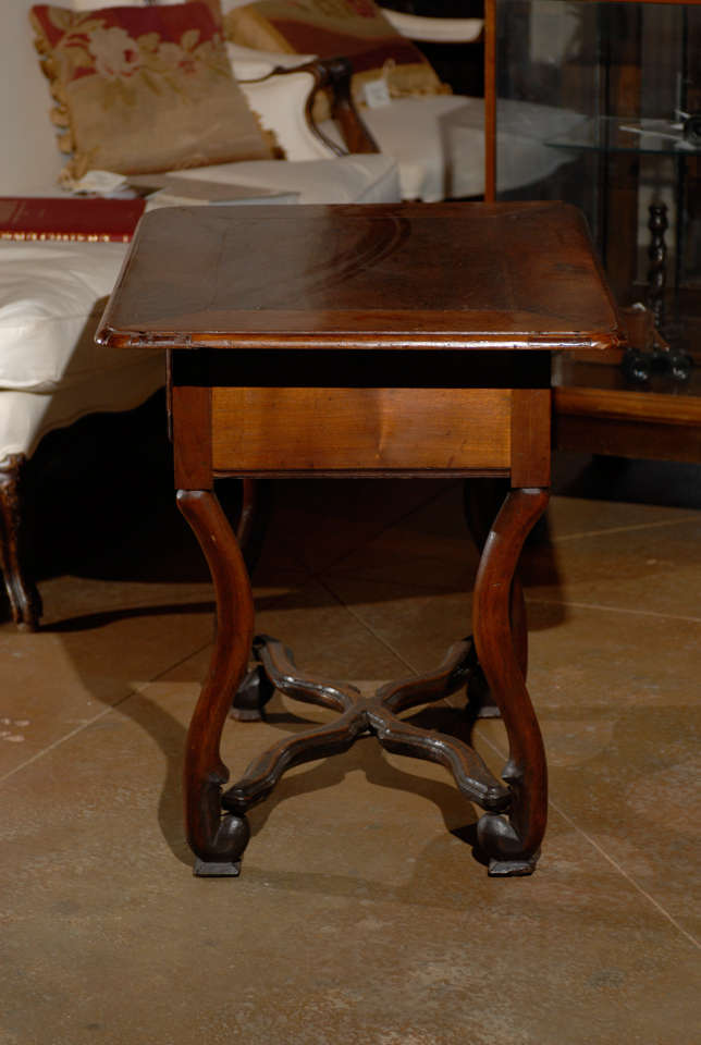 18th Century Walnut Louis XIV Antique Side Table with One-Drawer 3