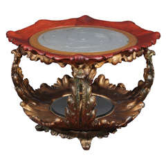 Carved Giltwood Carousel Occasional Table