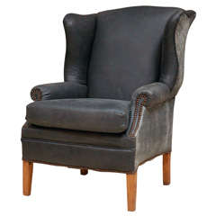 1960's Leather Kittinger Wingback Chair