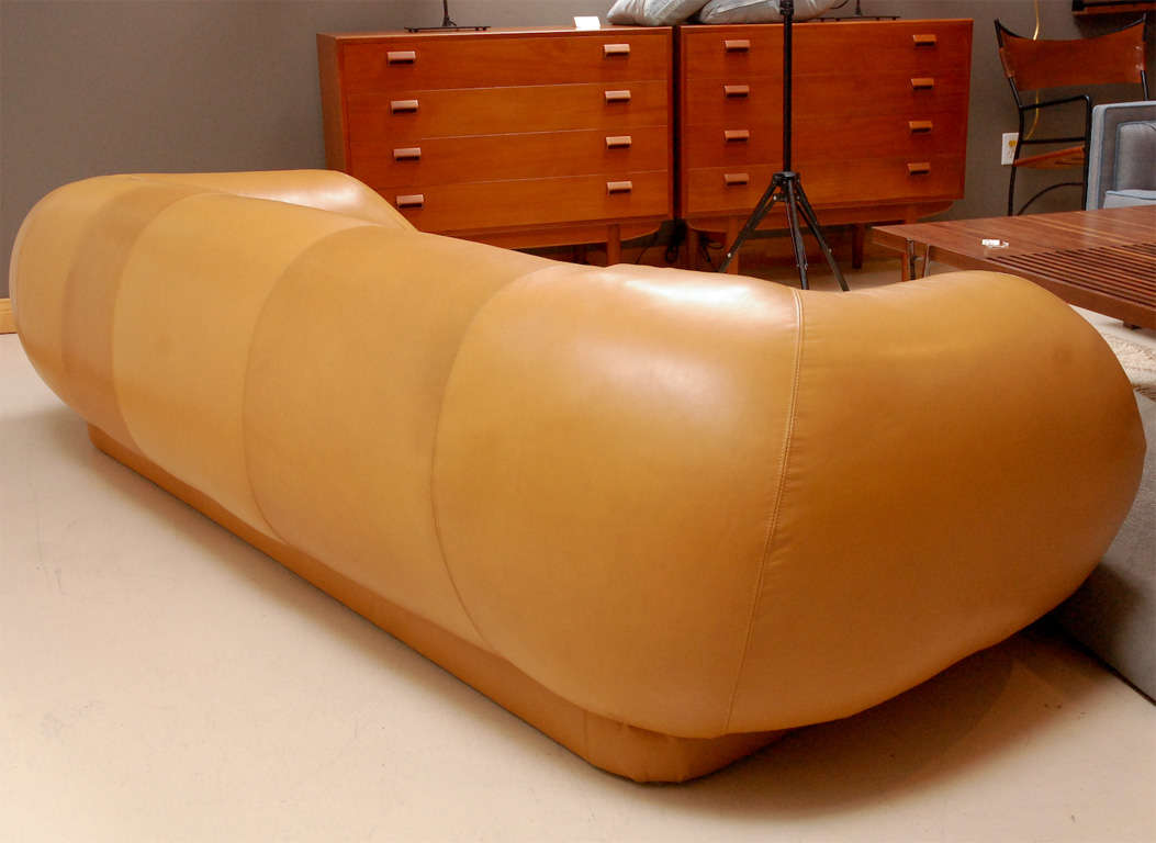 Steven Chase Leather Sofa 1970's
