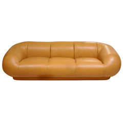 Steven Chase Leather Sofa 1970's