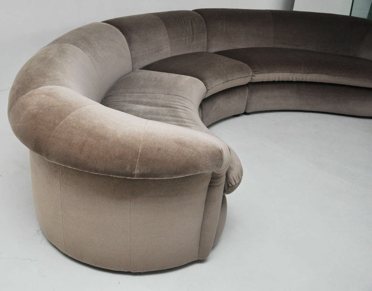 Mid-Century Modern Vladimir Kagan Crescent Sectional Sofa