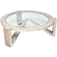 Stone And Steel Coffee Table - Robert Marcius