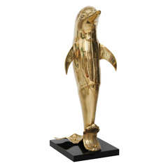 Brass Dolphin Sculpture 4
