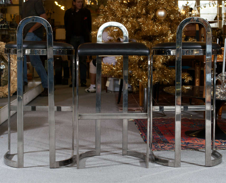 American Pierre Cardin chrome bar stools