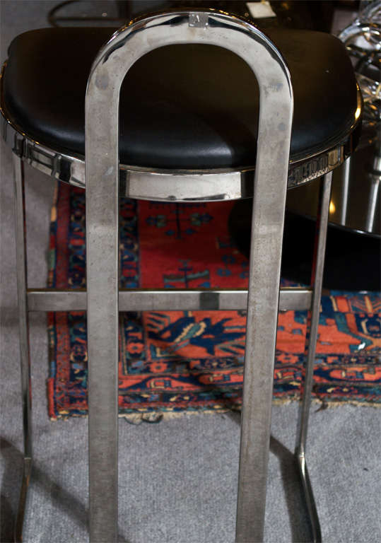 Pierre Cardin chrome bar stools In Good Condition In San Francisco, CA
