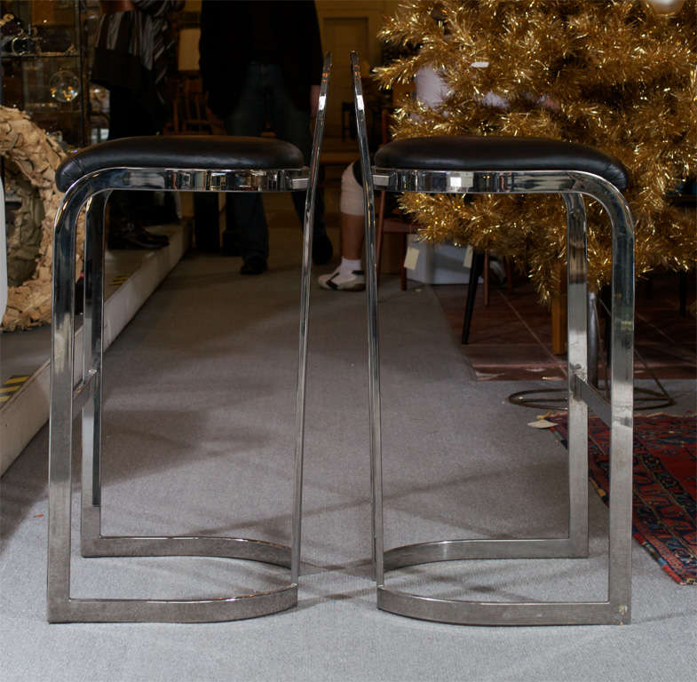20th Century Pierre Cardin chrome bar stools