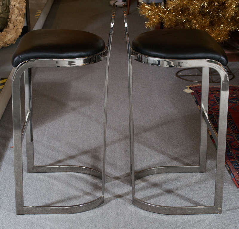 Chrome Pierre Cardin chrome bar stools