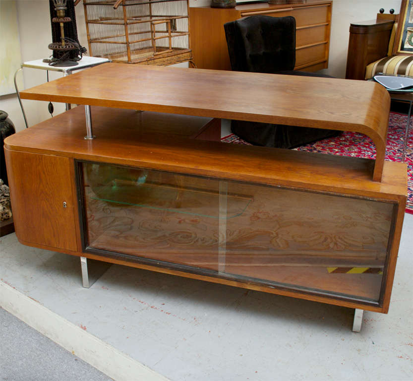 Mid-20th Century Streamline Moderne Desk And Chair Saturday Sale!