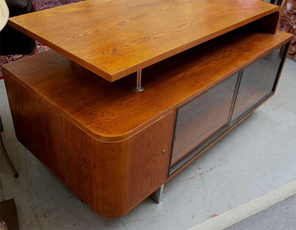 Walnut Streamline Moderne Desk And Chair Saturday Sale!