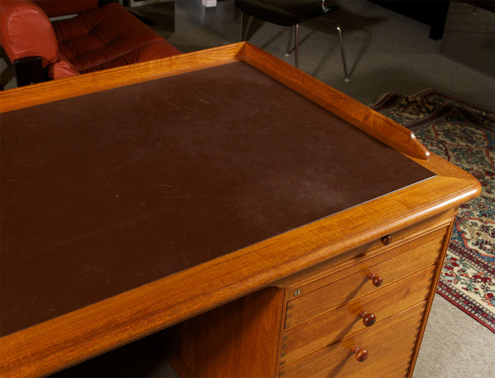 Danish Andreas Hansen for Hadsten Træindustri Teak Partners Desk In Good Condition In San Francisco, CA