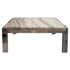 Pace Collection Onyx Top Coffee Table