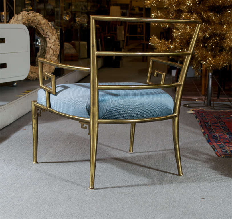 Mastercraft Greek Key Lounge Chairs at 1stdibs