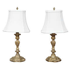 Pair of Art Nouveau Stick Lamps