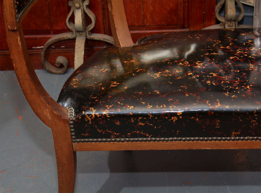 Faux Tortoise Shell Bench In Fair Condition In Seattle, WA