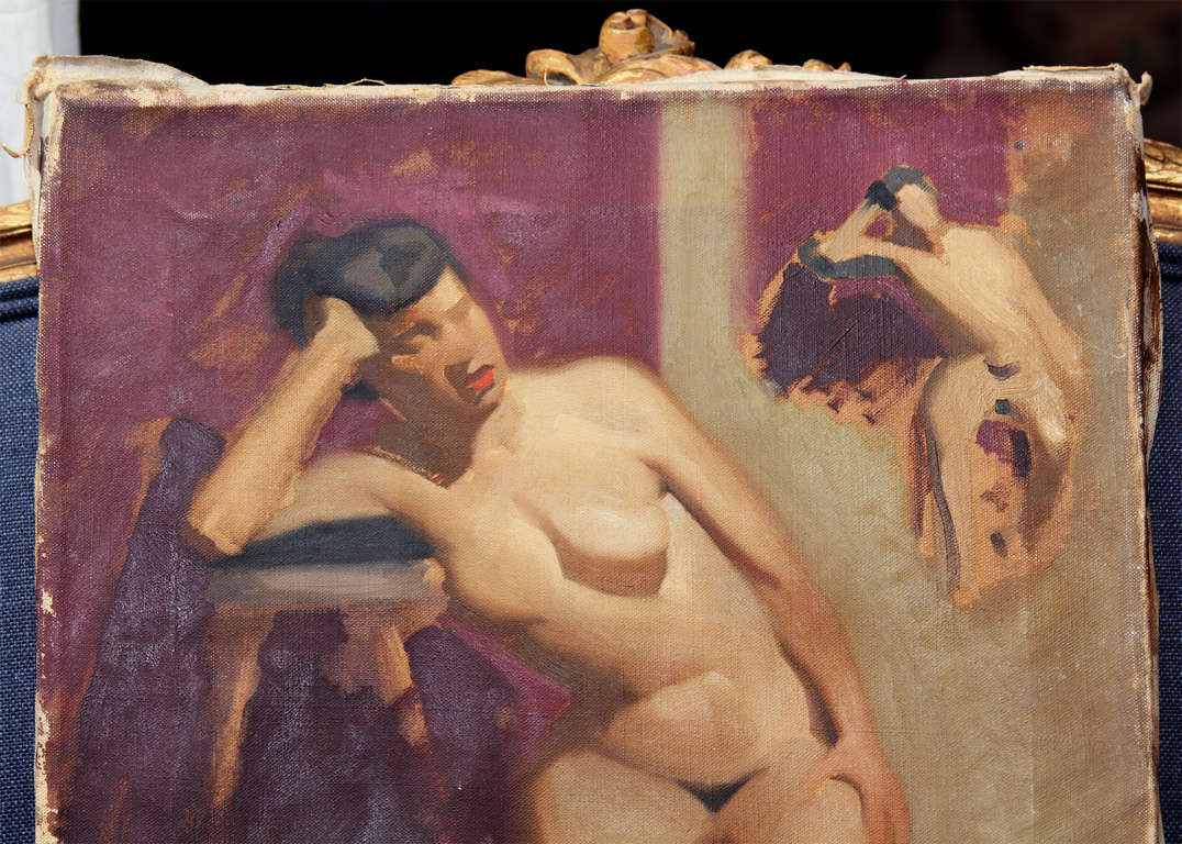 aubergine and taupe female nude In Distressed Condition In Seattle, WA