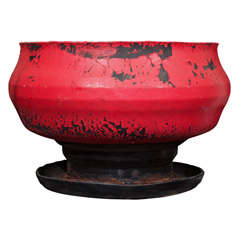 red tire planter