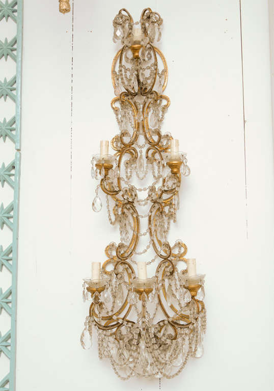 Pair of 46" Tall Italian  Sconces