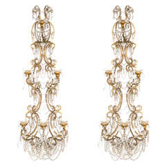 Pair of 46" Tall Italian  Sconces
