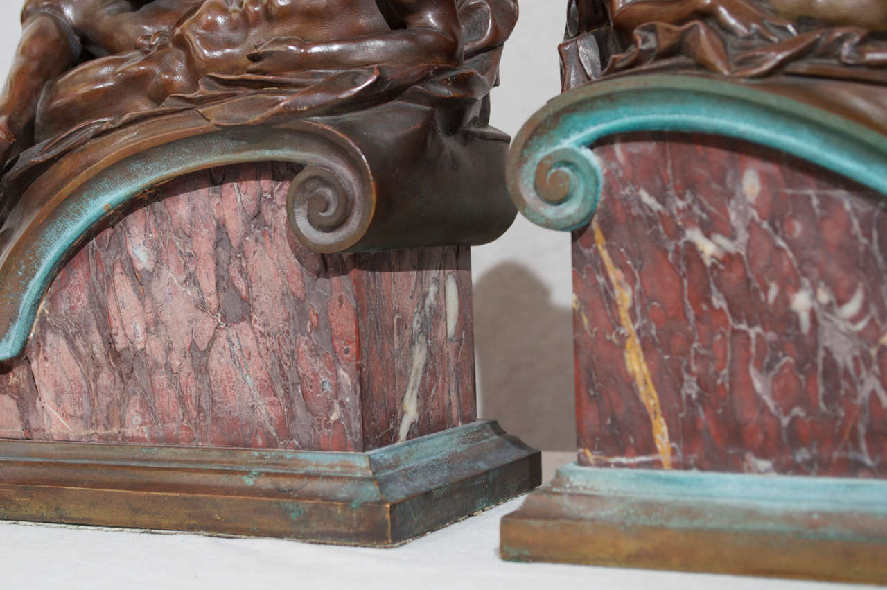 Hand-Crafted Pair of Grand Tour Bronzes, 