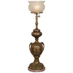 Antique Aesthetic Period Newel Post Lamp