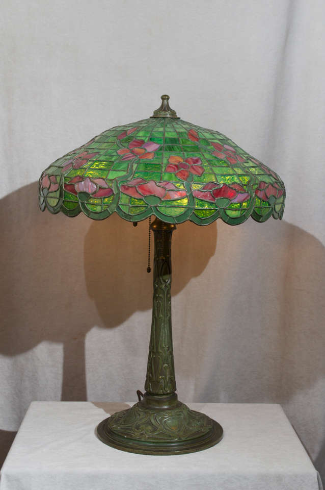 This extremely colorful table lamp was executed by the 