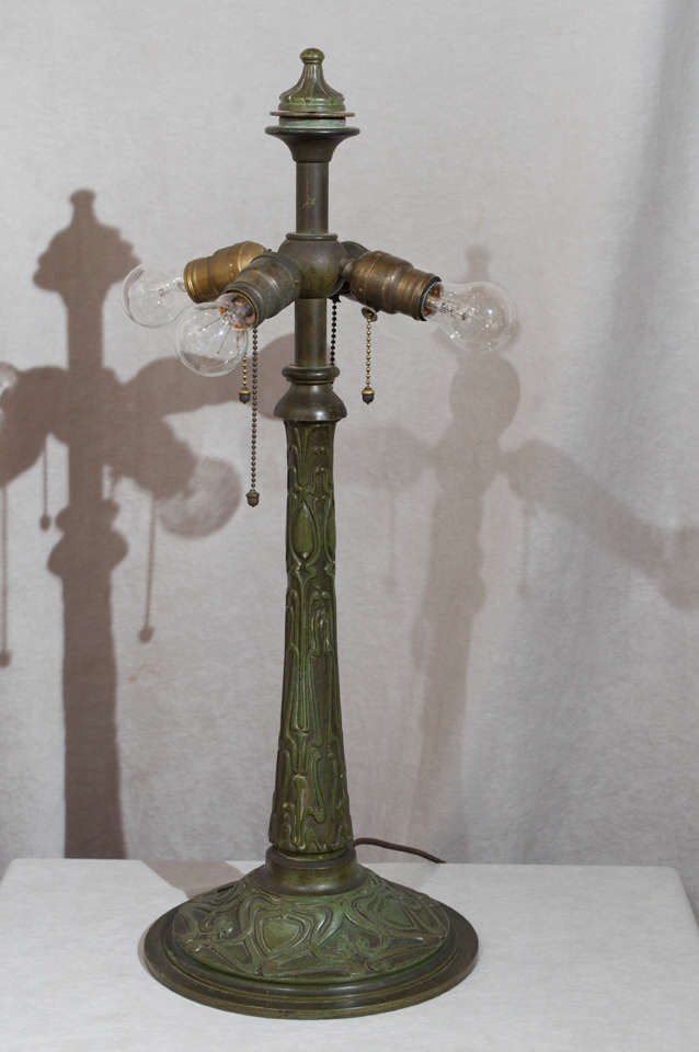 Leaded Glass Table Lamp by ''Gorham" at 1stDibs gorham lamps, gorham