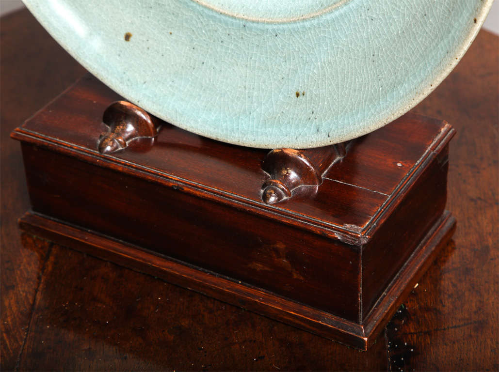 British Celadon Vase and Charger by Andrew Crouch