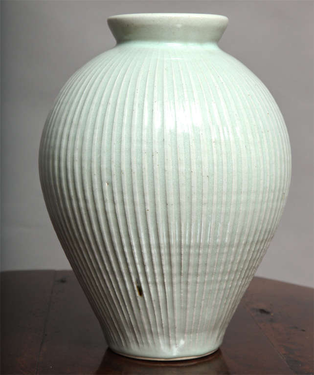 Celadon Vase and Charger by Andrew Crouch 1