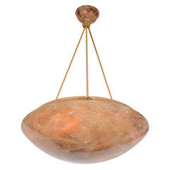 Monumental Art Deco Alabaster Chandelier