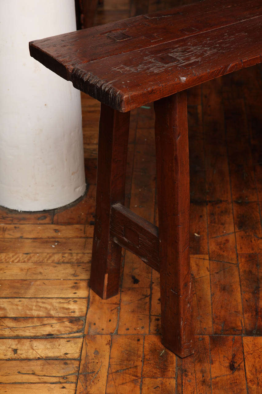 narrow wooden table