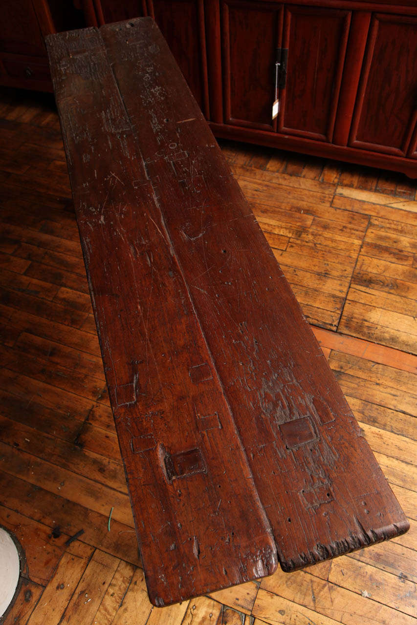 long narrow wooden table