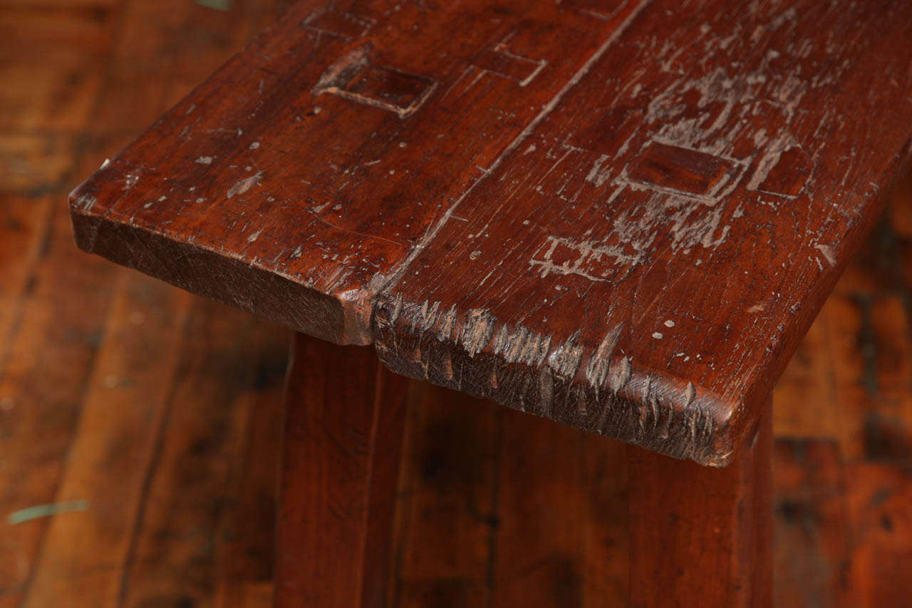 Rustic Long and Narrow Javanese Wooden Table from the 19th Century  2