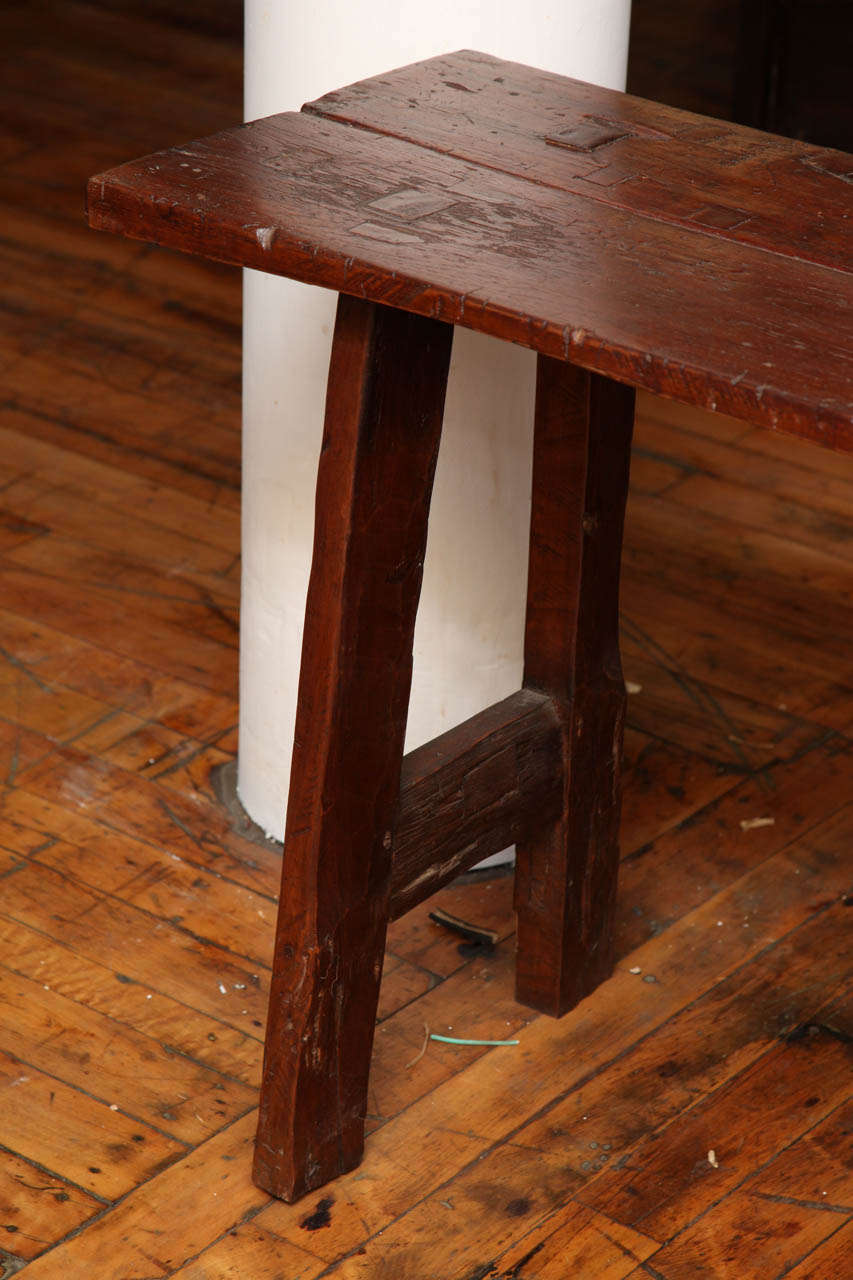 Rustic Long and Narrow Javanese Wooden Table from the 19th Century  3
