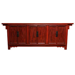 19th Century Antique Red Shanxi Sideboard, China 6