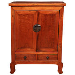 19th Century Tall Natural Color Lacquered Antique Chinese Cabinet 9