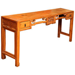 Antique19th Century Chinese Console/Altar Table with Two End Drawers 10
