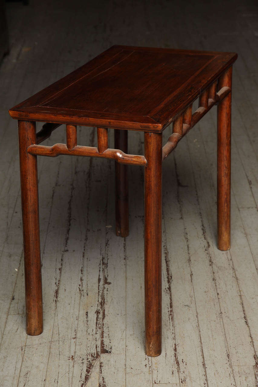 Qing Dynasty Elmwood Small Console Wine Table from China, 19th Century 2
