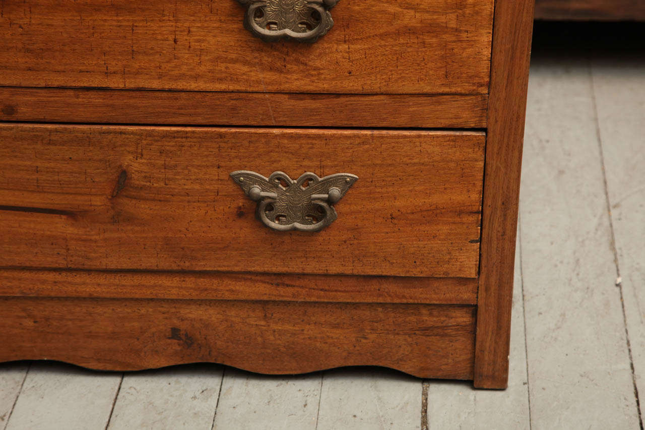 Antique Chinese Colonial Chest of Drawers with Butterfly Hardware, 20th Century 1