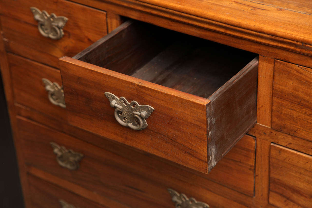 Antique Chinese Colonial Chest of Drawers with Butterfly Hardware, 20th Century 2