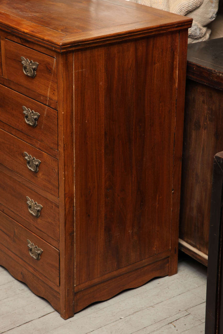 Antique Chinese Colonial Chest of Drawers with Butterfly Hardware, 20th Century 3