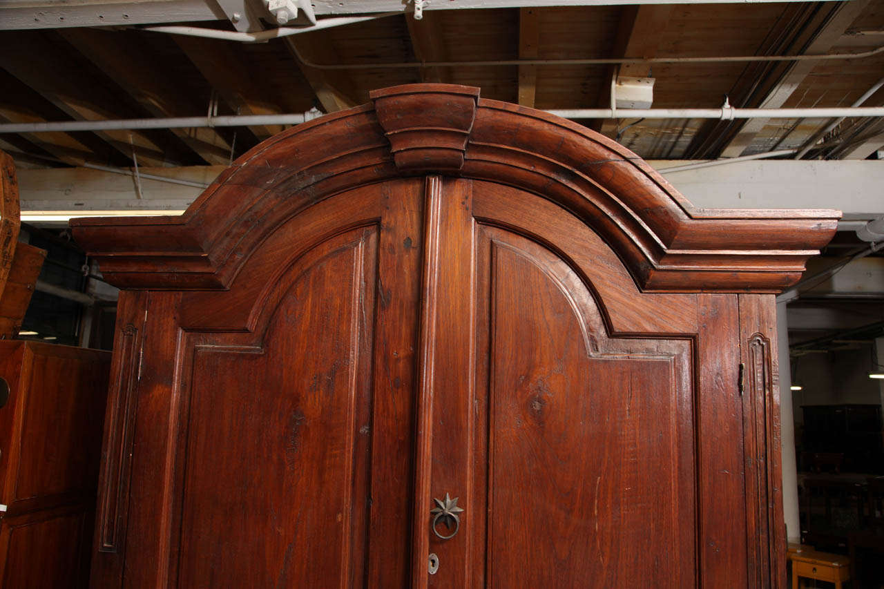 Large Indonesian Dutch Colonial Teak Palatial Armoire from the 19th Century 1