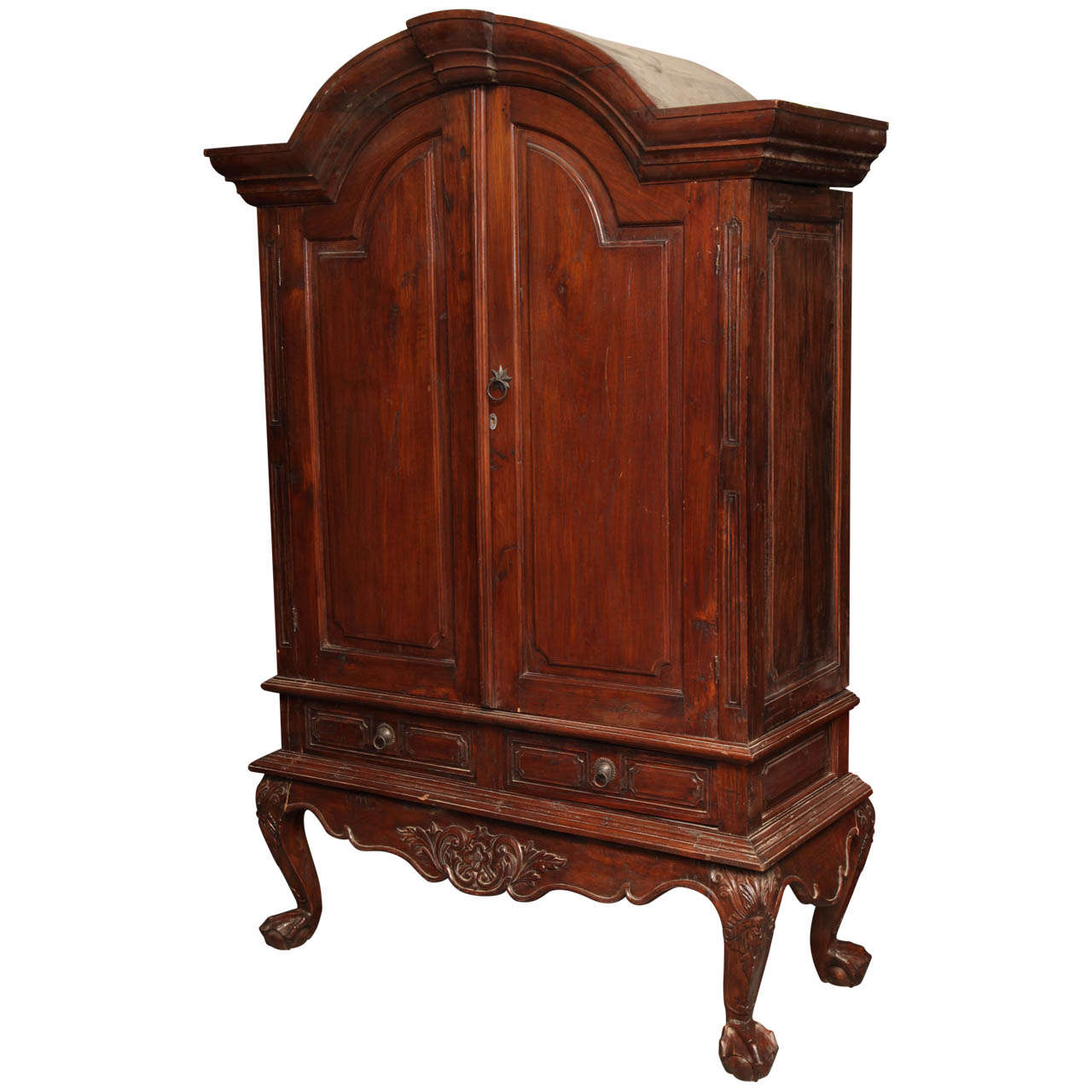 Large Indonesian Dutch Colonial Teak Palatial Armoire from the 19th Century  at 1stDibs | indonesian armoire, dutch colonial furniture, teak armoire