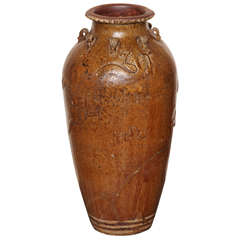 Tall Antique Ming Dynasty Martaban Jar from China, 15th-16th Century