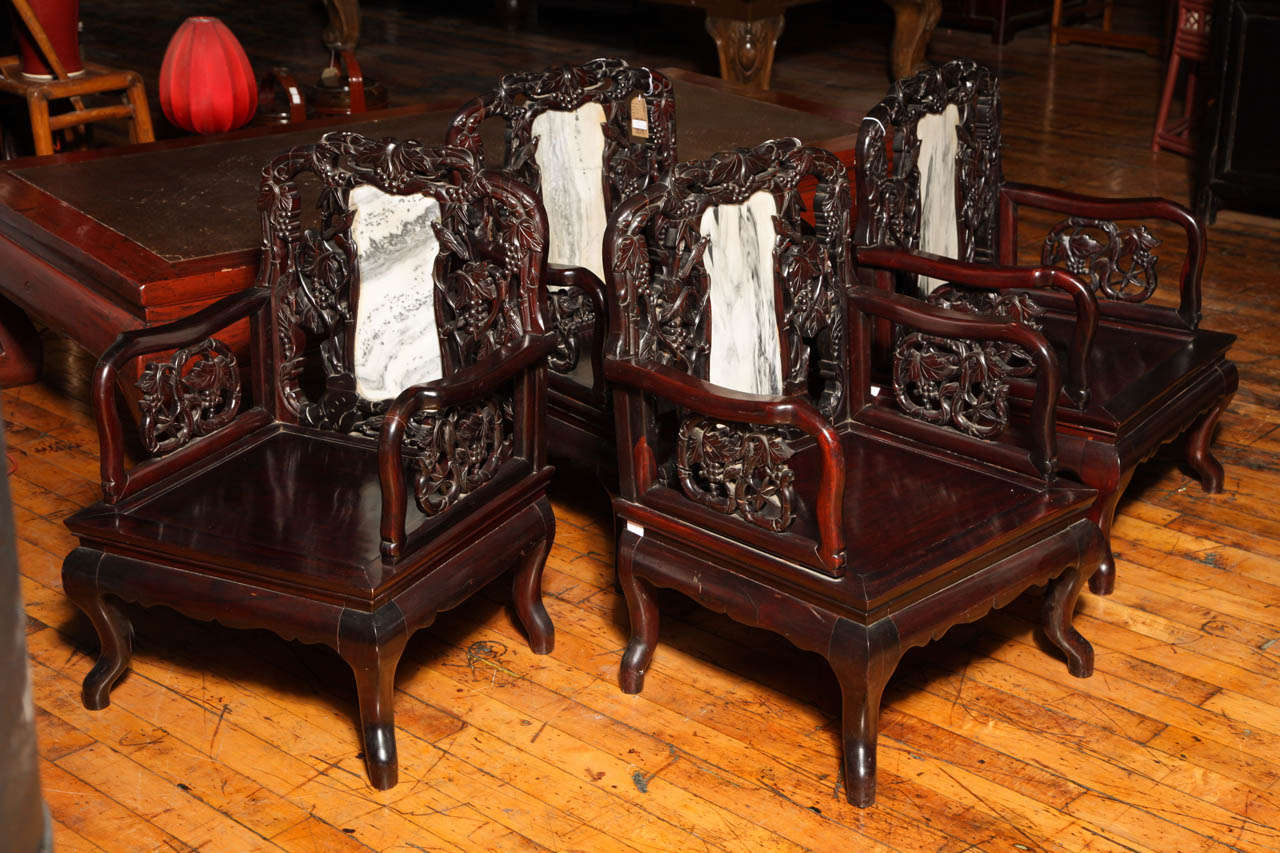 Chinese Rosewood Low Chairs