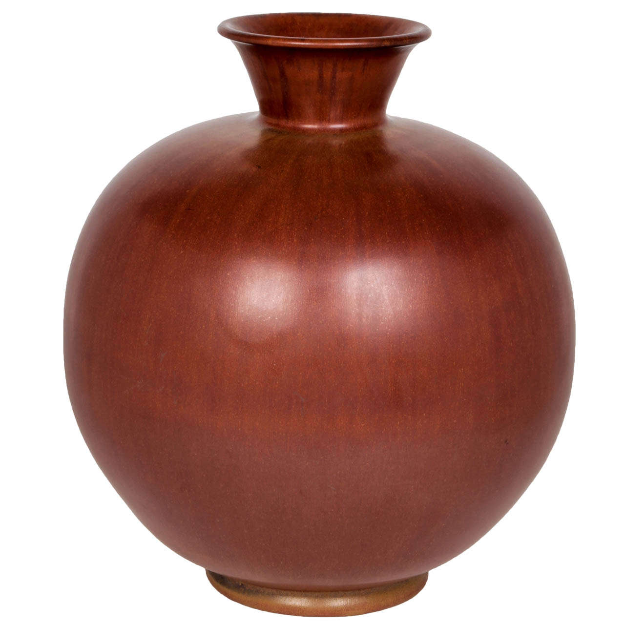 Erich & Ingrid Triller - Tobo Stoneware Grand Bulbous Vase c. 1950 For Sale