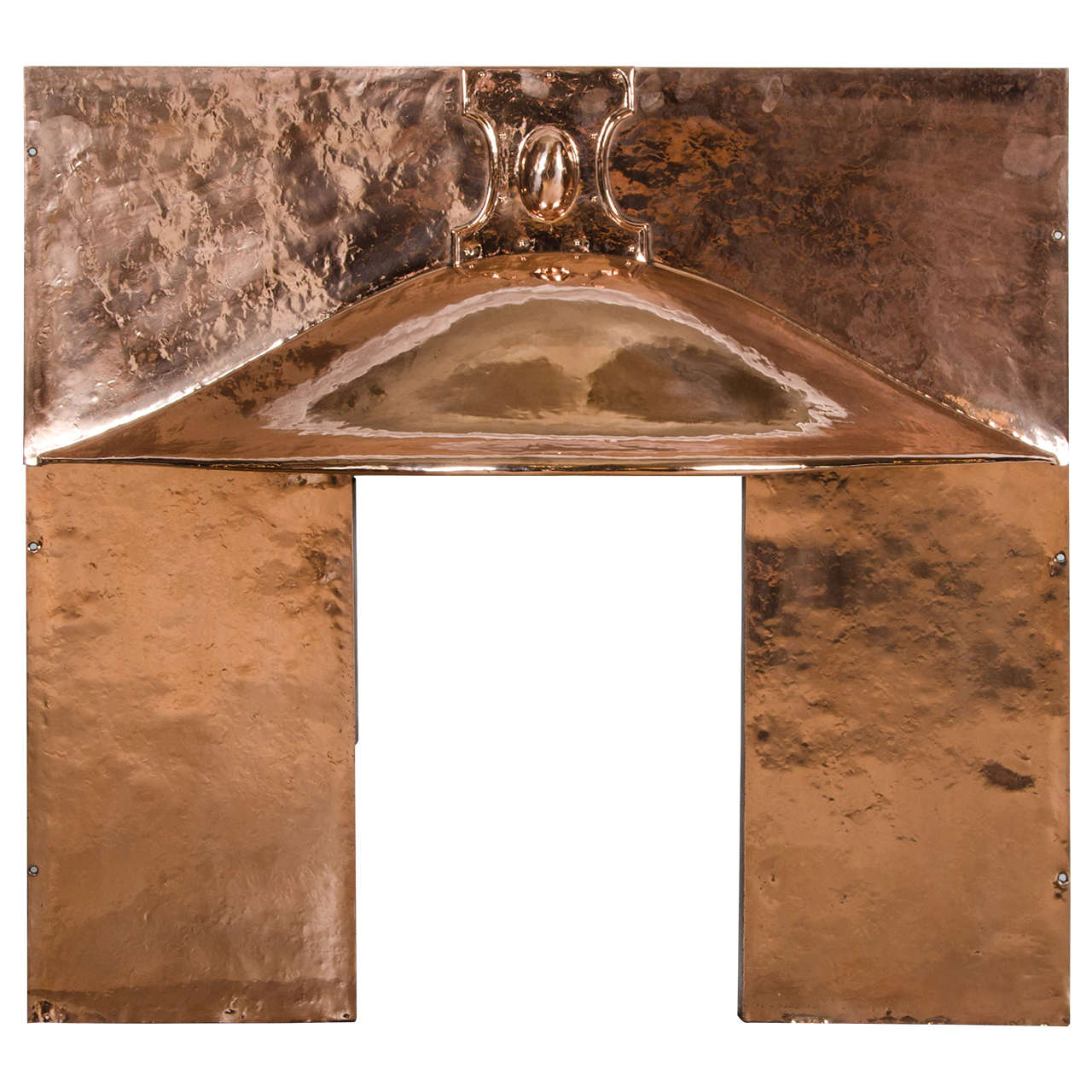 Antique Arts and Crafts Copper Fireplace Insert at 1stDibs