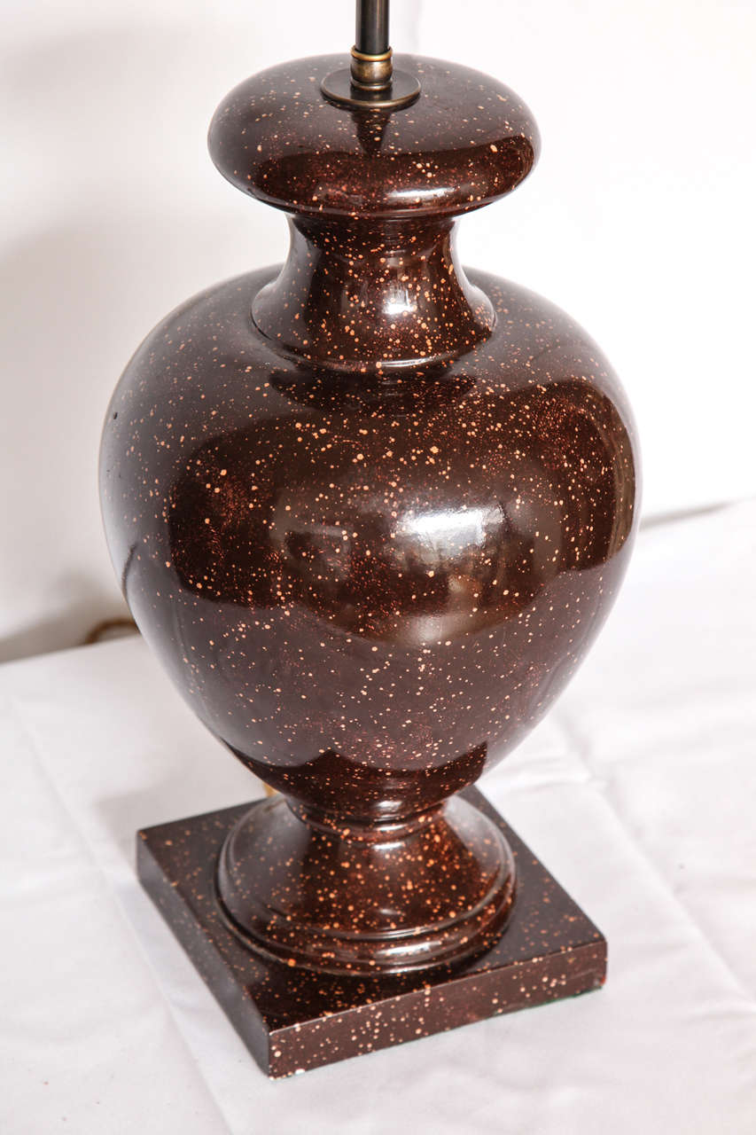 Continental Faux Porphyry Lamp 3
