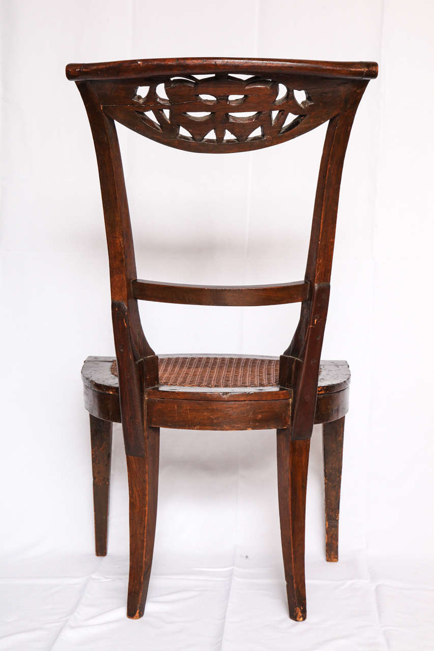 Italian Mahogany and Carved Giltwood Side Chair 2