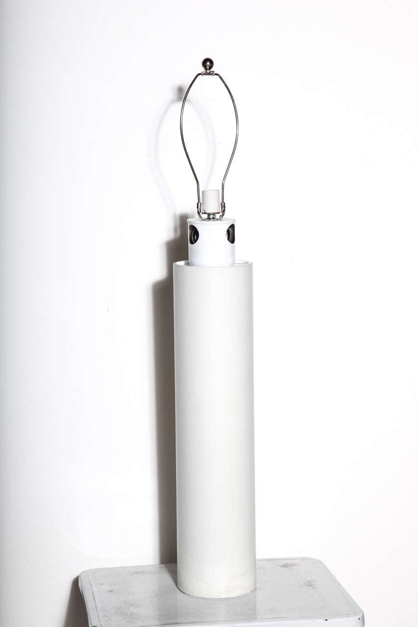 Monumental George Kovacs White Leather Wrapped Five Socket 